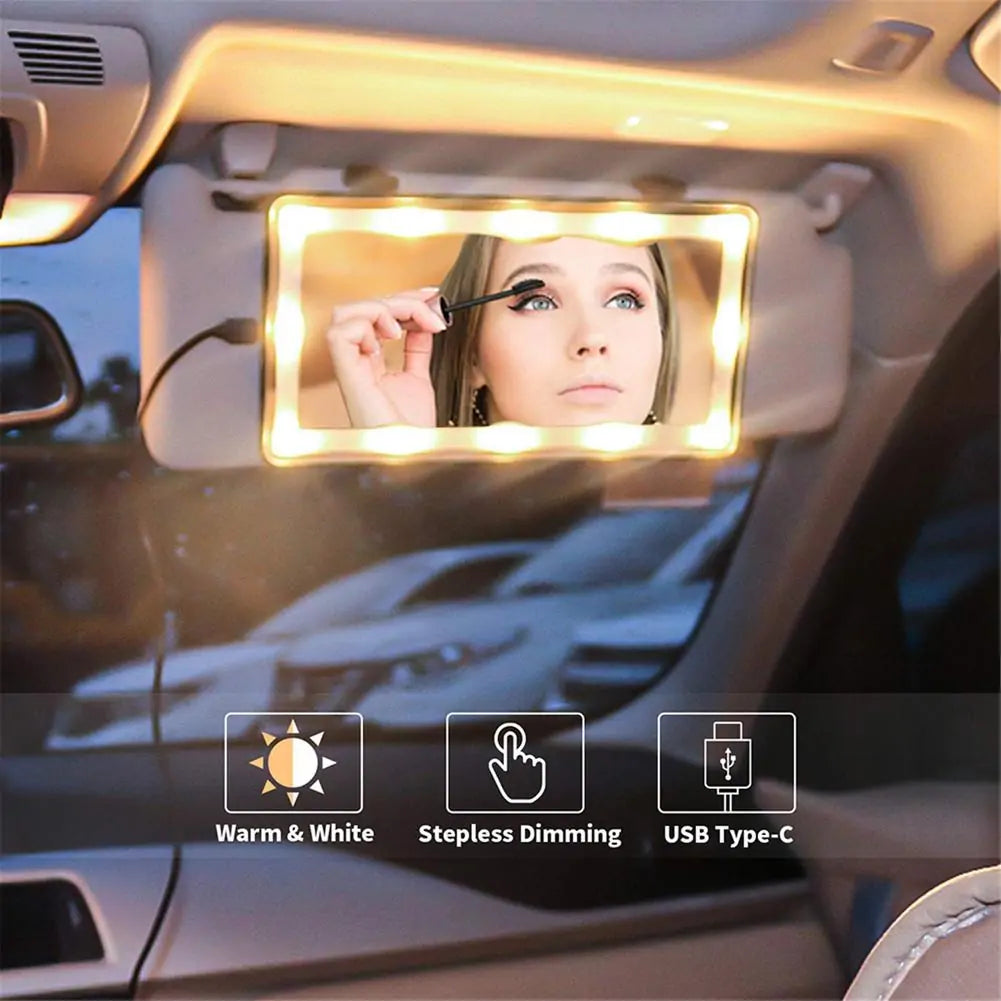 Car LED Makeup Mirror